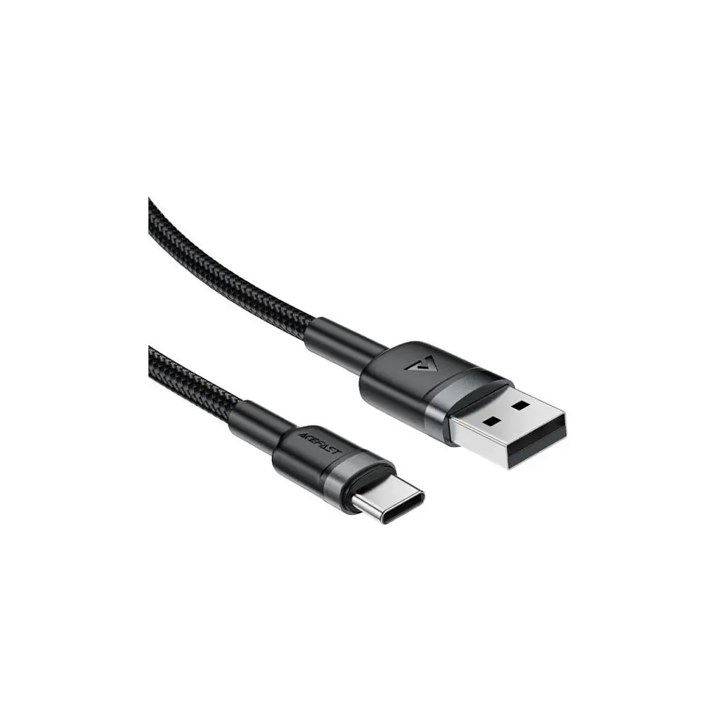 Дата кабель USB 2.0 AM to USB-C 1.2m 60W black Acefast (6974316285144) - фото 2