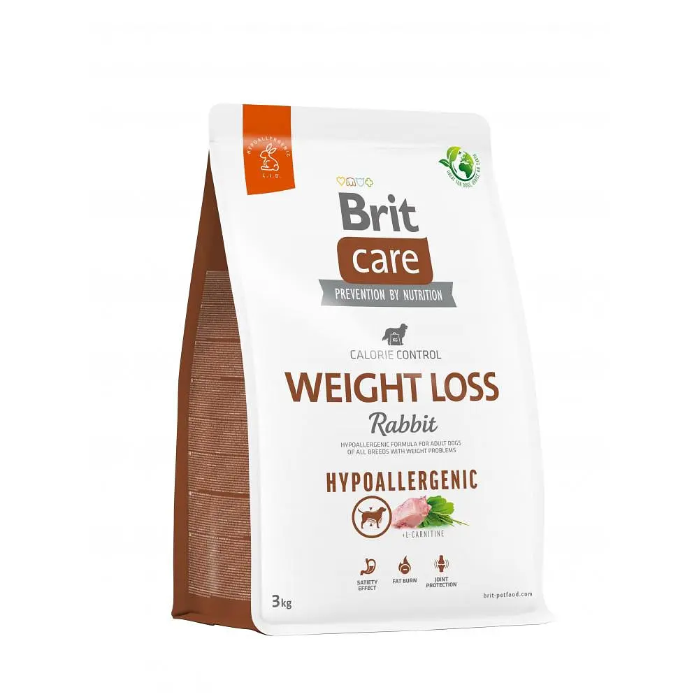 Сухий корм Brit Care Dog Hypoallergenic Weight Loss для собак із зайвою вагою, гіпоалергенний із кроликом 3 кг (арт.172224/559176)