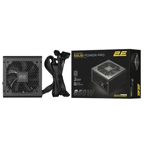 Блок живлення 850 Вт, Solid Power Pro, Black, напівмодульний 2E teh0028854 - фото 2