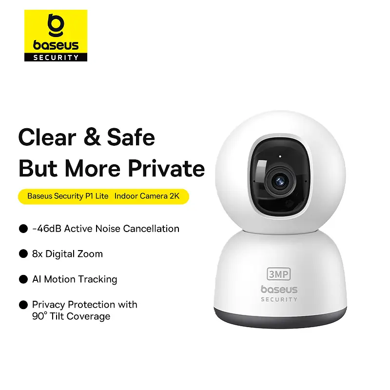 IP-камера відеоспостереження Baseus Security P1 Series Indoor 3 Мп OS біла EU (S0TV002132) - фото 8