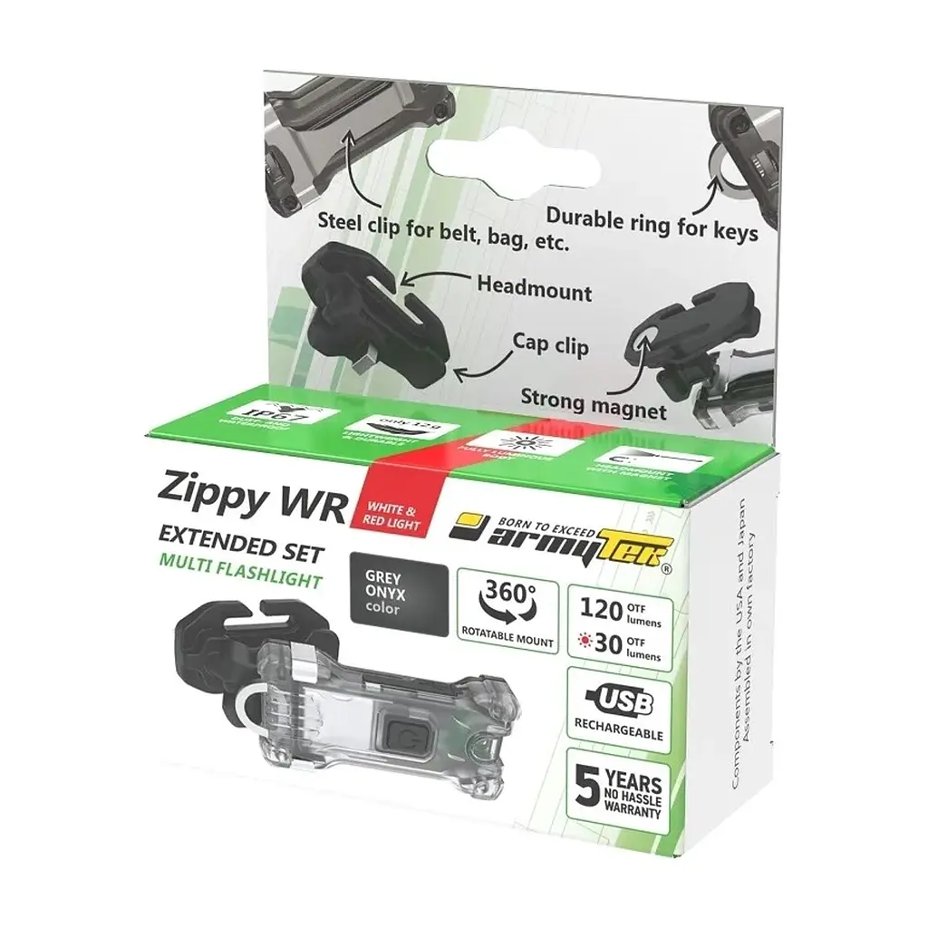 Ліхтар Armytek Zippy WR Extended Set Grey (F09101G) - фото 8
