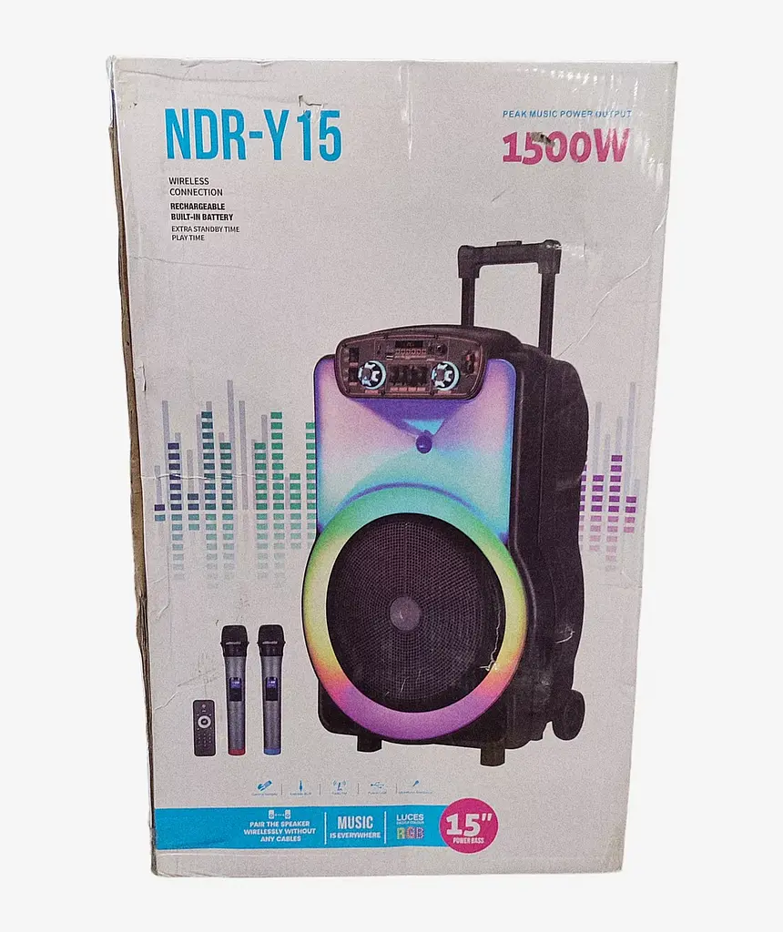 Бездротова Bluetooth-колонка NDR-Y15 15 дюймів 40 Вт з мікрофоном - фото 4