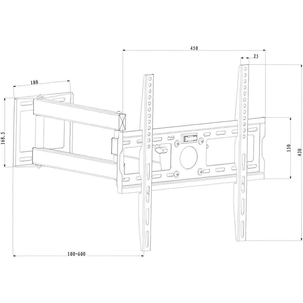 Крепление для телевизора X-Digital Steel SA345 Black [133628] - фото 2