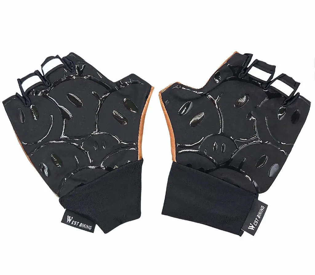 Велорукавиці дитячі West Biking YP0211248 з короткими пальцями XL (7-9 р) камуфляж Brown (G0001833) - фото 2