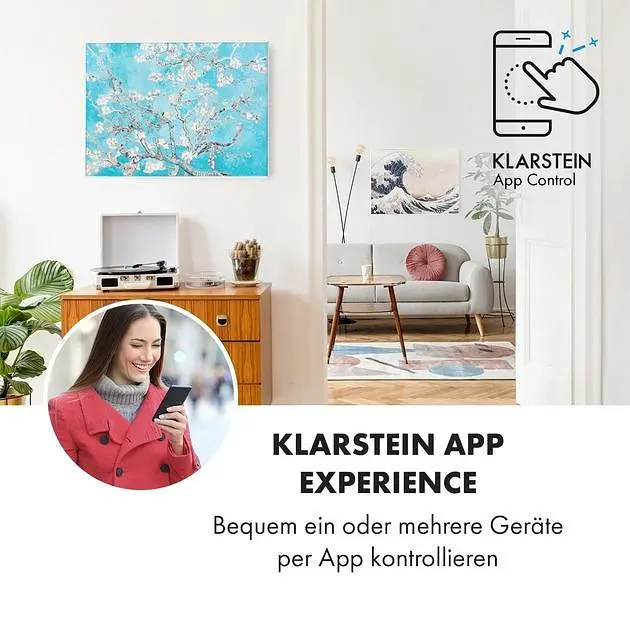 Инфракрасный обогреватель Klarstein Wonderwall Air Art Smart (10035120) - фото 3