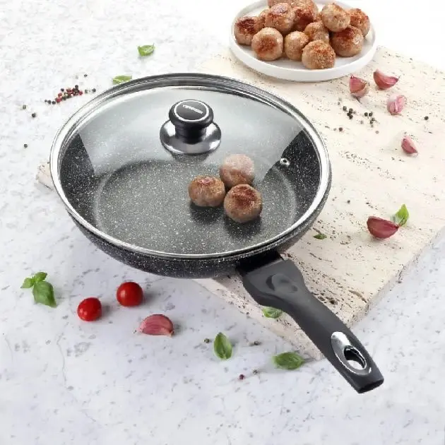 Універсальна сковорода з кришкою Tiross TS1288P 30 см - фото 6