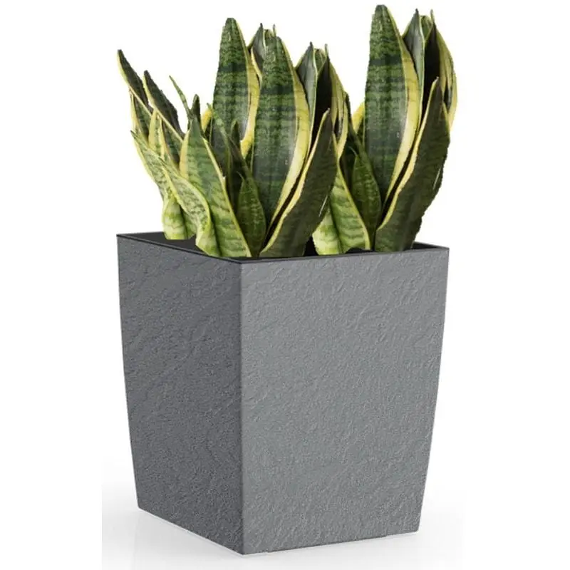 Вазон Plastkon Eliot Stone 25x25 см серый - фото 4