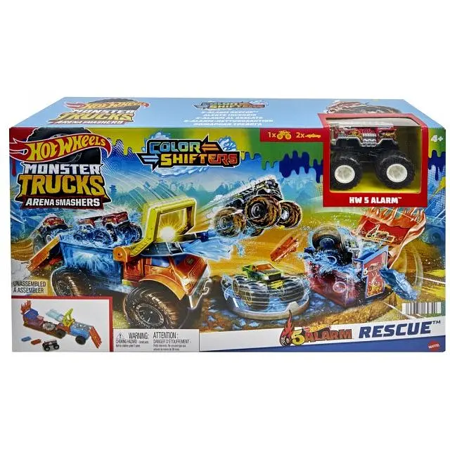 Ігровий набір Monster Truck Hot Wheels Пожежний порятунок Зміни колір (HPN73) - фото 8