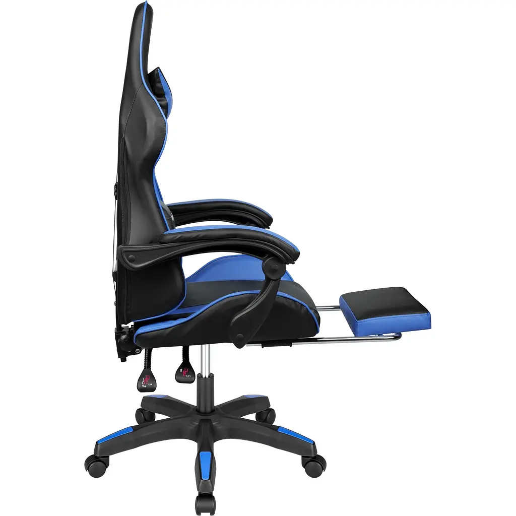 Кресло геймерское Kruger&Matz GX-150 с подставкой для ног Black/Blue - фото 5