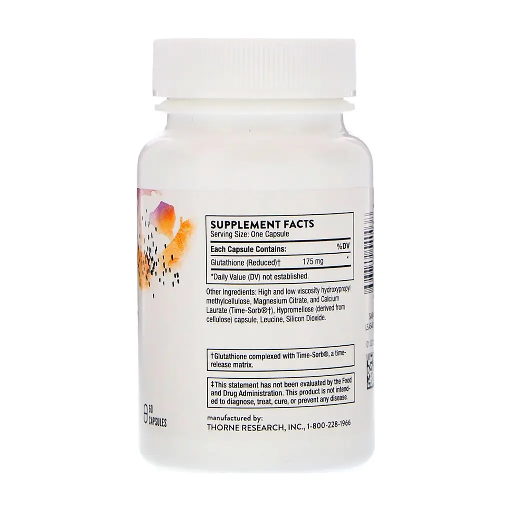 Антиоксидант Thorne Research Глутатіон, Glutathione-SR, 60 капсул (THR-54003) - фото 2