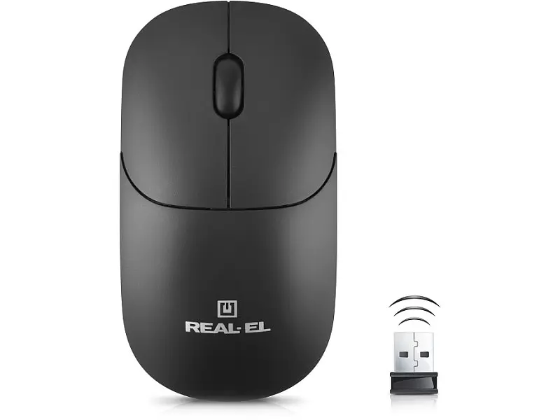 Миша REAL-EL RM-311 W Black (EL123200041) - фото 4
