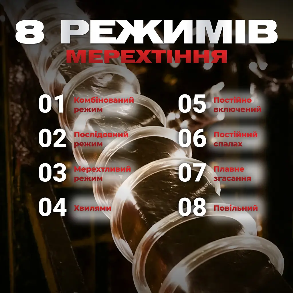 Гирлянда GarlandoPro Дюралайт уличная 240 LED длина 7 м морозостойкая, желтая (DR10МY) - фото 5