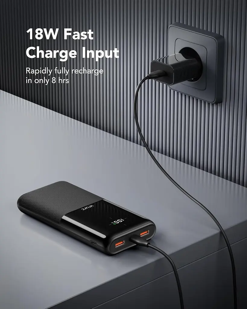 Повербанк VRURC Power Bank 20000 мА·год, портативний зарядний пристрій USB C 20 Вт - фото 4