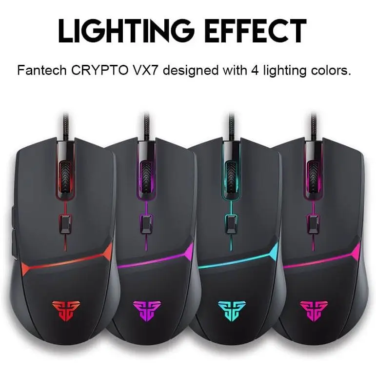 Игровая мышь Fantech VX-7 CRYPTO 60IPS, 15G, 800DPI Black - фото 7
