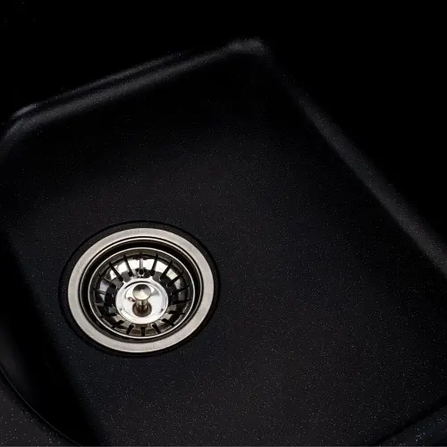 Кухонная мойка Platinum 7950 Equatoria гранитная глянцевая с креплением 79x50 см черный металлик (000035801) - фото 3