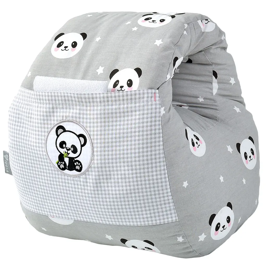 Подушка для годування Papaella Mini Панда, 28х30 см, сірий (8-31999) - фото 4