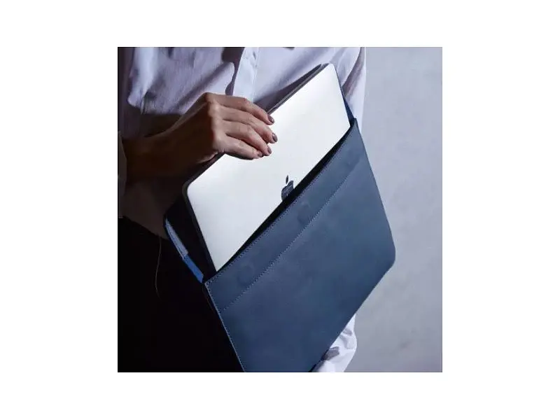 Чохол для ноутбука InCarne Klouz MacBook Air 15 2023-2025 (класична шкіра) синій (klouz-blue-air-15) - фото 3