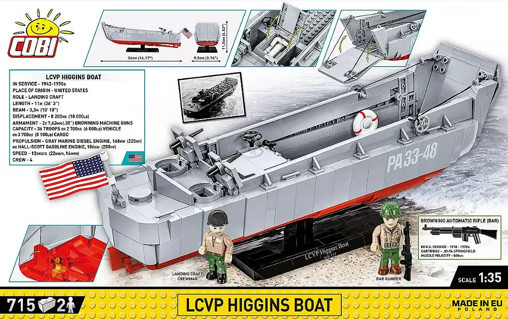 Конструктор детский Корабль LCVP Higgins Boat Cobi 4849 - фото 5