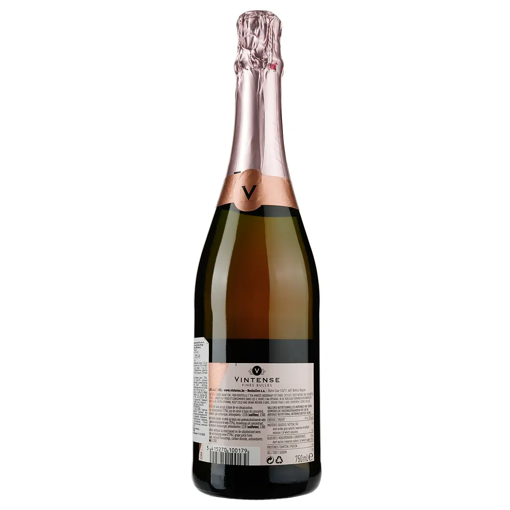 Уцінка. Вино ігристе Vintense Fines Bulles Rose Безалкогольне напівсолодке, 0,75 л, 0% (654441)  - фото 2