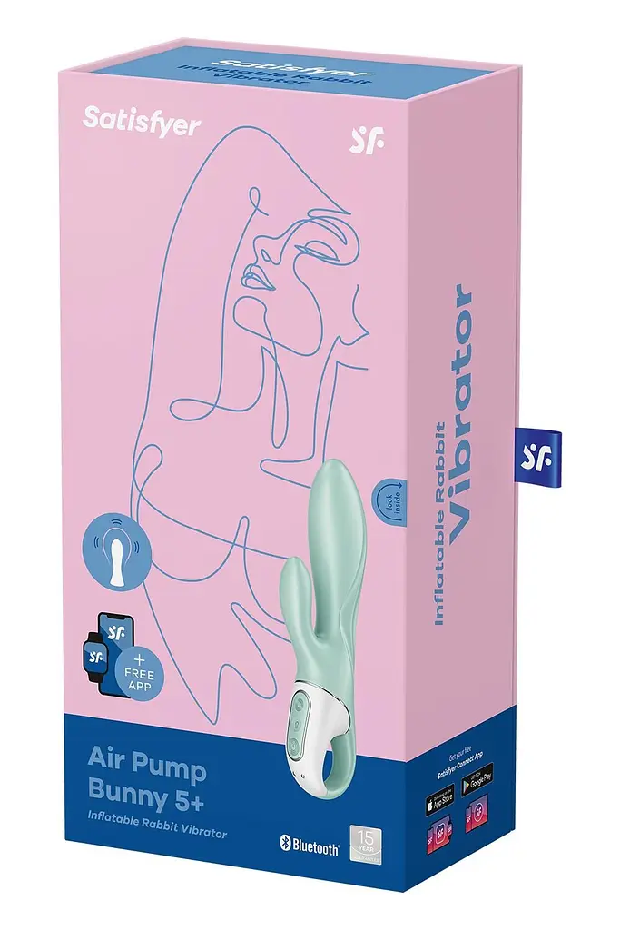 Смарт вібратор-кролик Satisfyer Air Pump Bunny 5+, надувається - фото 7