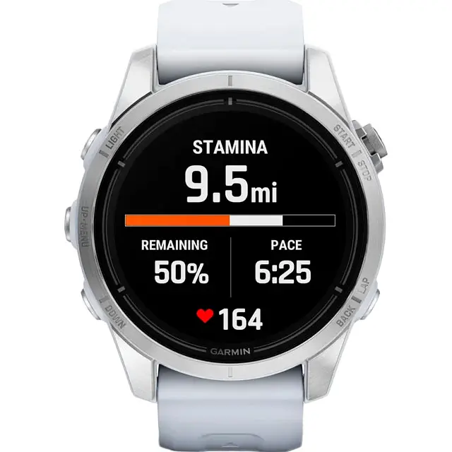 Смарт-годинник Garmin Epix Pro [Gen 2] Standard Edition 42mm Silver with Whitestone Band [010-02802-00] [86539] - фото 9
