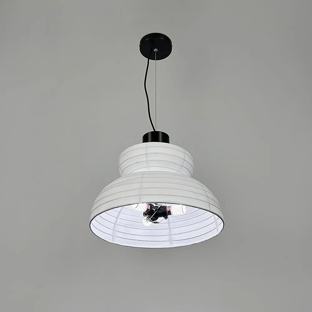 Люстра в черном корпусе с белым абажуром Ø 40 см Ст. PL 053-400 | Line F - фото 2