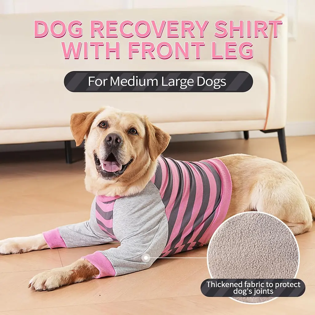 Костюм для відновлення собак Derby Stop Licking Dog Recovery Shirt, Pink, L - фото 3