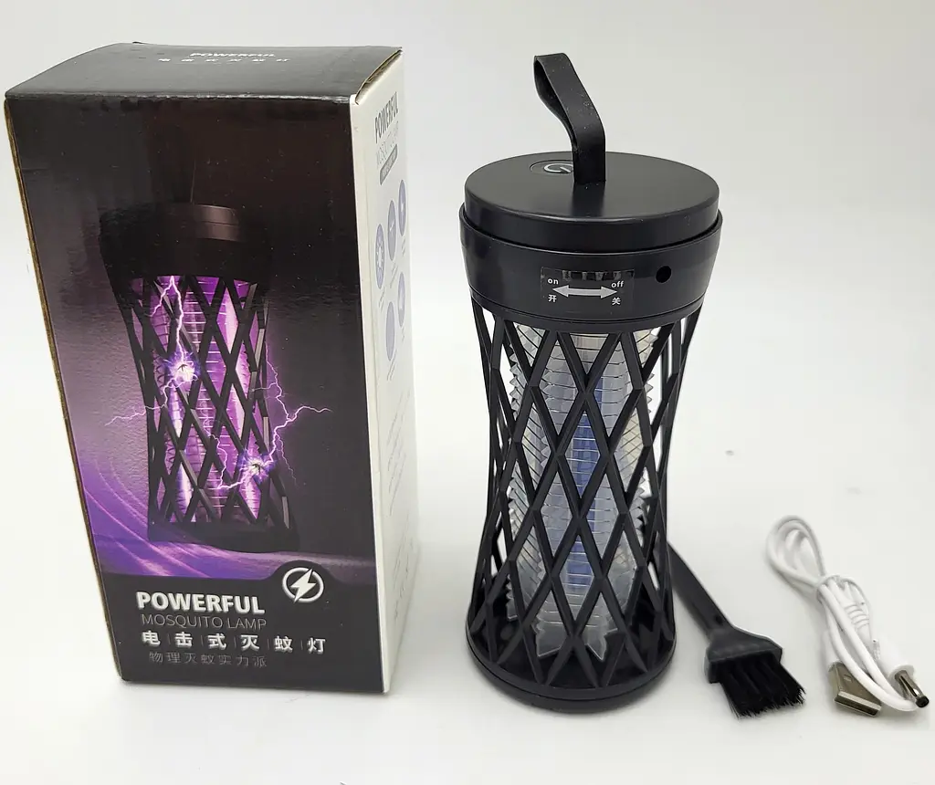 Лампа для комарів акумуляторна 5W від USB 2в1 LED світильник нічник і Електрична пастка знищувач комах 15см UKC Mosquito Killer Lamp LY-859 - фото 8