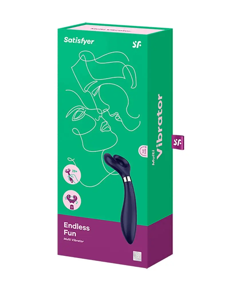 Вібратор для пар Satisfyer Endless Fun Blue, три мотори, багатофункціональний - фото 3