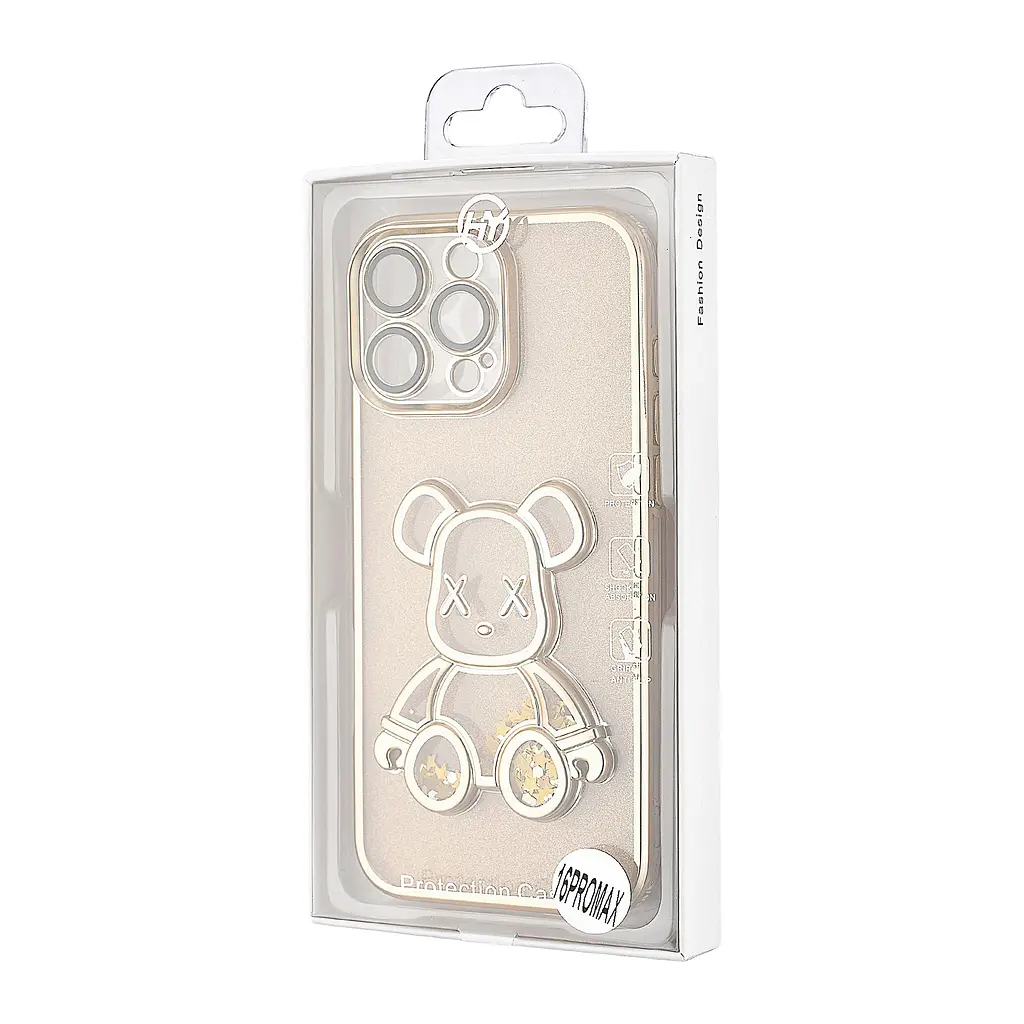 Чохол Shining Bear Case Protected Camera iPhone 16 Pro Max Gold - фото 2