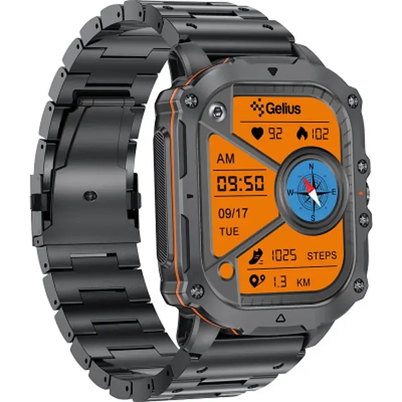 Смарт-годинник Gelius Tactical Heavy (GP-SW016) Black Chrome (2099901019097) - фото 6