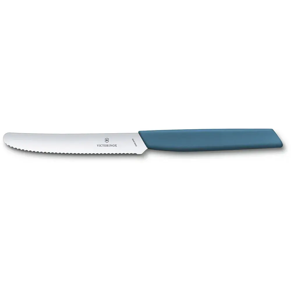 Кухонний ніж Victorinox Swiss Modern TomatoSausage 11см Blue (6.9006.11W2) - фото 2