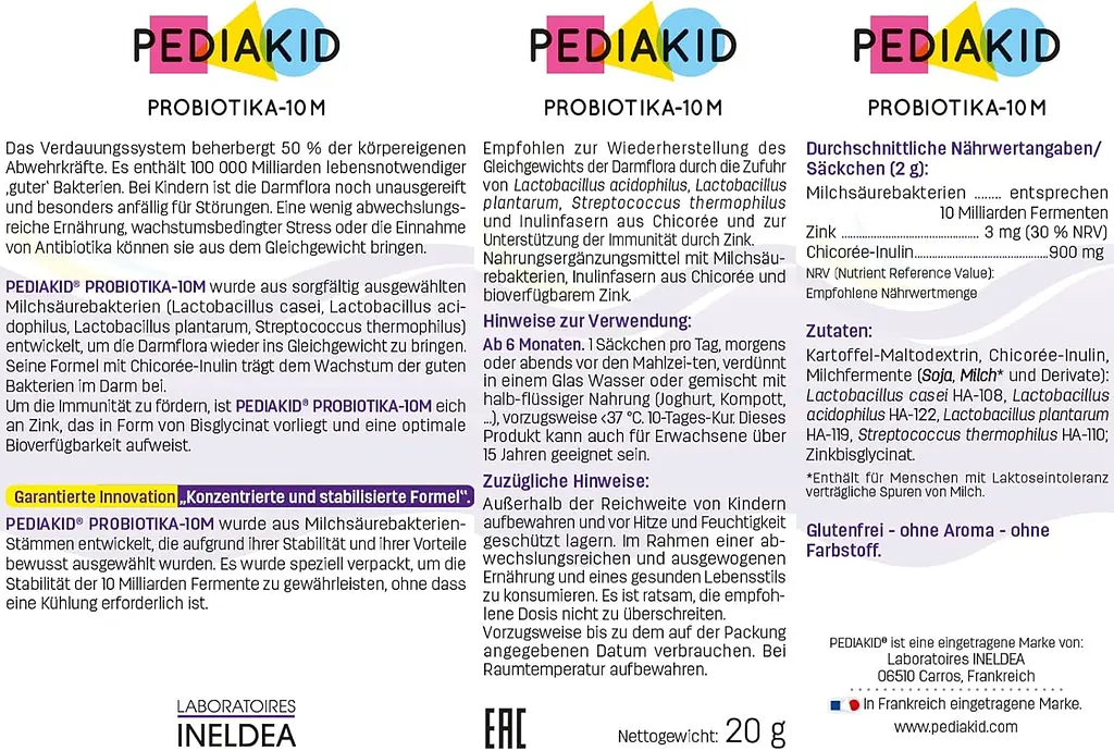 Пробіотик Pediakid Probiotiques-10M 10 пакетиків-саше - фото 2