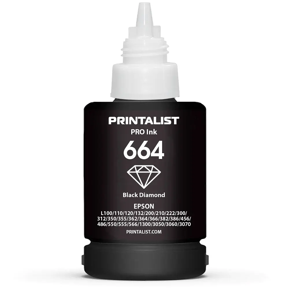 Чорнило PRINTALIST 664 для Epson L110/L210/L300 140г Black водорозчинне (PL664B) - фото 3
