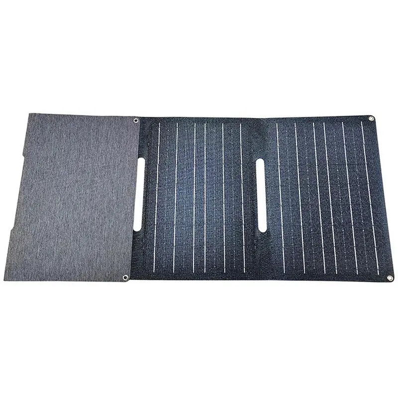 Портативна сонячна панель Epik FGM-24V-60W Monocrystalline PD65W+QC3.0 IP67 (1USB-A/1C) Black - фото 2