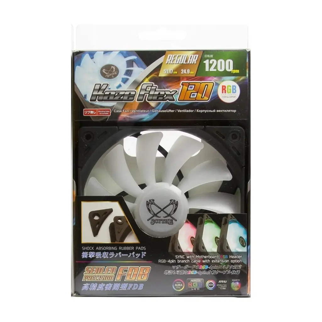 Кулер до корпусу Scythe Kaze Flex 120 RGB Fan (SU1225FD12MR-RH) - фото 2