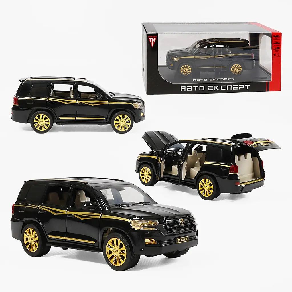 Колекційна металева модель позашляховика АвтоЕксперт Toyota Land Cruiser з інерцією, світлом та звуком 1:24 - фото 9