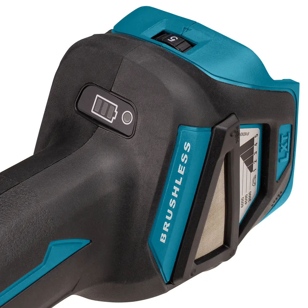 Шліфмашина кутова акумуляторна Makita DGA519Z (125 мм, 3000-8500 об/хв, BL, LXT, X-LOCK, без акумуляторів та зарядного пристрою) - фото 7