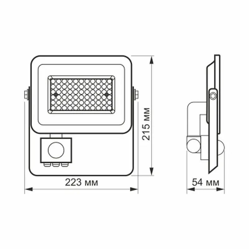 Прожектор Videx LED 50W 5000K з датчиком руху (VL-F2e505W-S) - фото 6