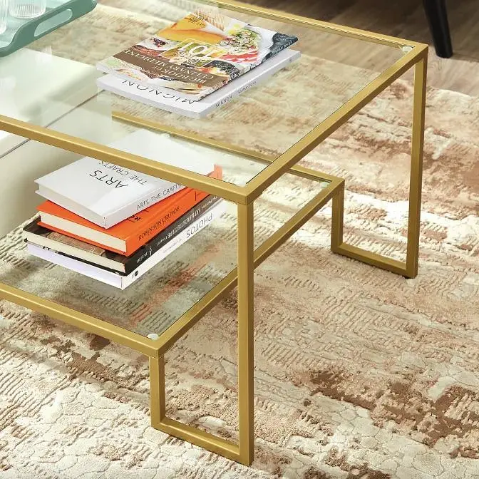 Журнальний столик Leobert Madison у стилі Loft золотистий - фото 3