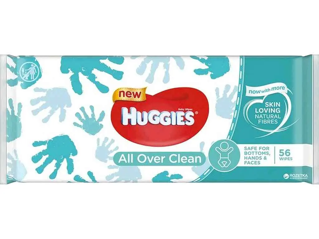 Вологі серветки HUGGIES Аll over clean 56шт