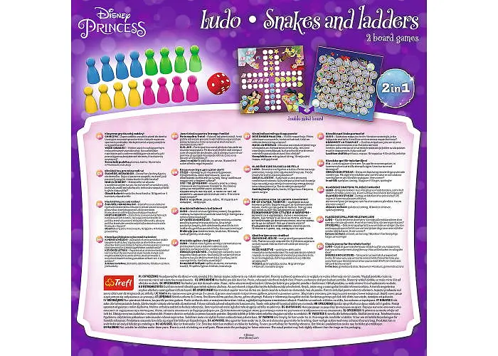 Настільна гра Trefl Лудо 2 в 1. Принцеси Діснея (Ludo 2 in 1: Disney. Princess) (02418) - фото 3