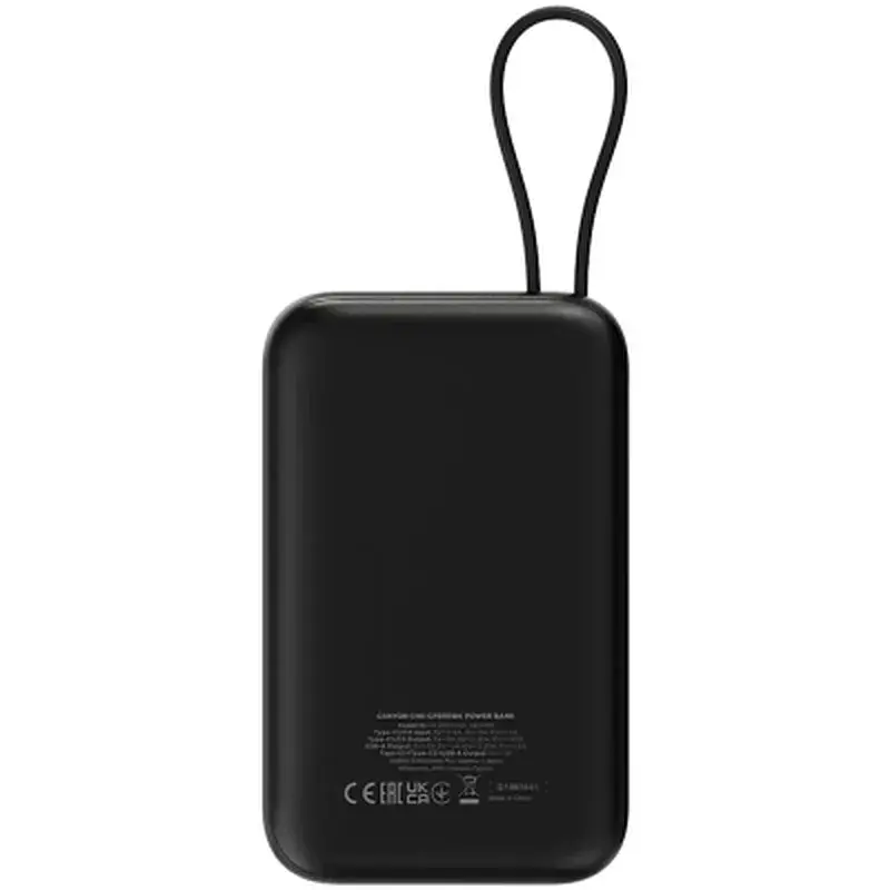 Батарея універсальна Canyon 10000mAh OnPower 101 PD/22.5W built-in cable Black (CNS-CPB101BK) - фото 4