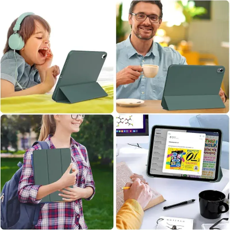 Чохол до планшета BeCover Tri Fold Soft TPU Silicone Apple iPad Air 11" M4 2026 Dark Green (715236) - фото 7