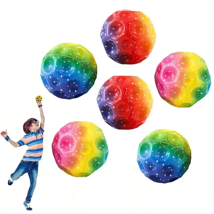 Антигравітаційний м'яч Like Sun Gravity Ball 7 см силіконовий м'яч-стрибунець антистрес для дітей і дорослих космос (SKU-191.7) - фото 4