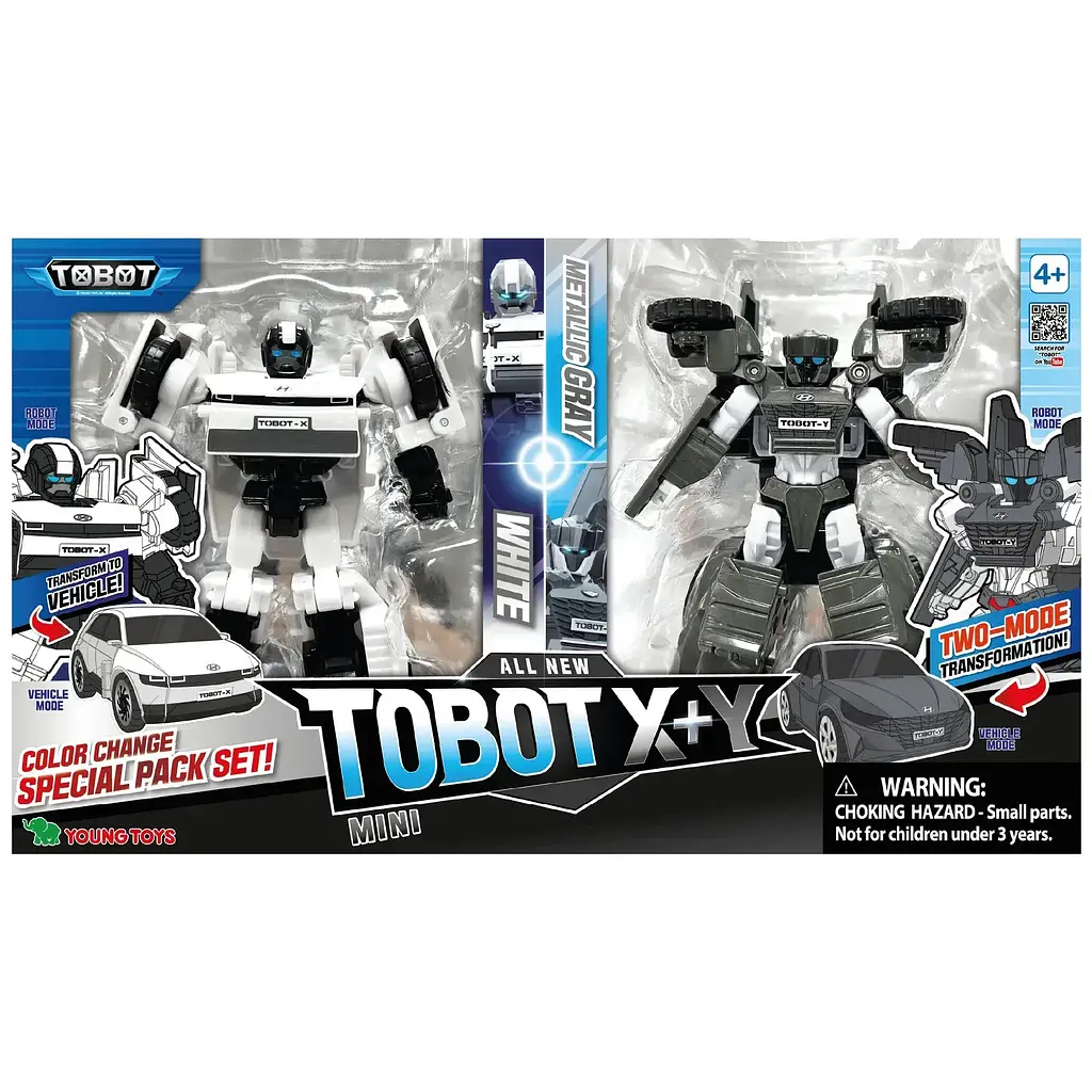 Іграшка-трансформер міні S5 Tobot X білий + Tobot Y сірий (301166) - фото 8
