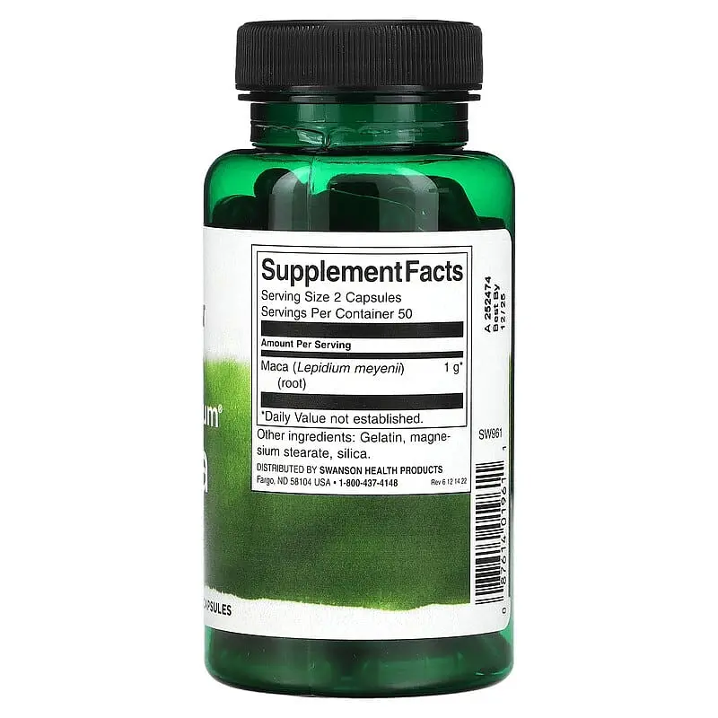 Мака Swanson Maca 500 mg 100 caps (1086-100-97-7634284-20) - фото 2
