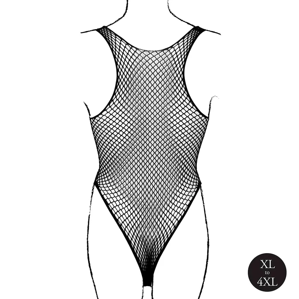 Боді Le Désir With Fishnet Structure, Plus Size (чорний) - фото 7
