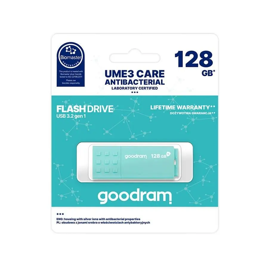 Флеш-накопичувач GoodRam 128GB USB 3.0 UME3 Care Green (UME3-1280CRR11) - фото 3