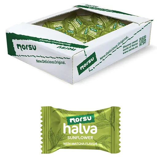 Халва подсолнечная Norsu со вкусом зеленого чая Матча 1.1 кг - фото 2